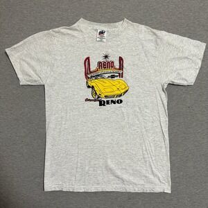 Track Gear Cruisin Reno Chevrolet Corvette Graphic T-Shirt Gray Mens Size Large